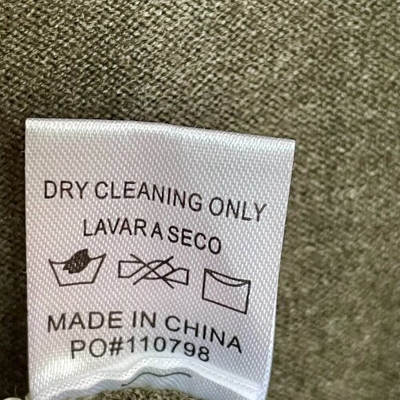 NWT Pink Clover Open Front Patch Pocket Cardigan Moss Green Neutral Size Small - Picture 11 of 12